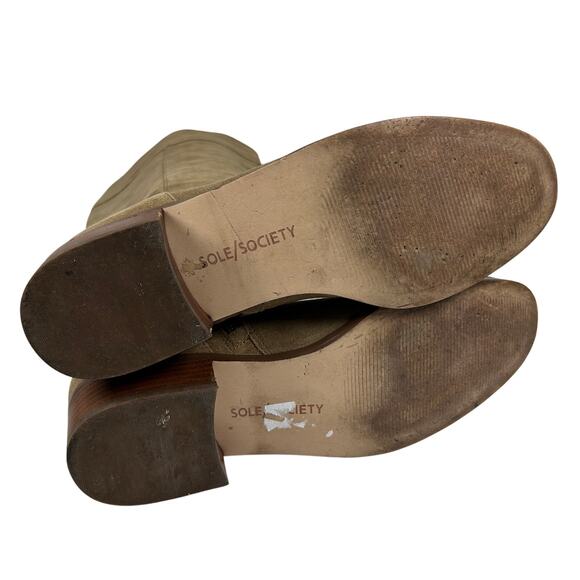 Sole Society Carlie Brown Leather Tall Boots Size 9M - Picture 13 of 13